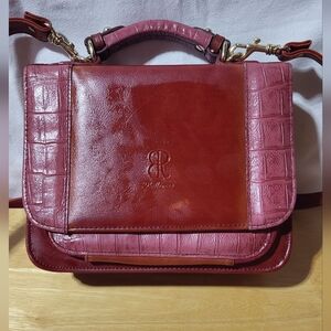 Vintage Belle Rose red leather 👛 purse